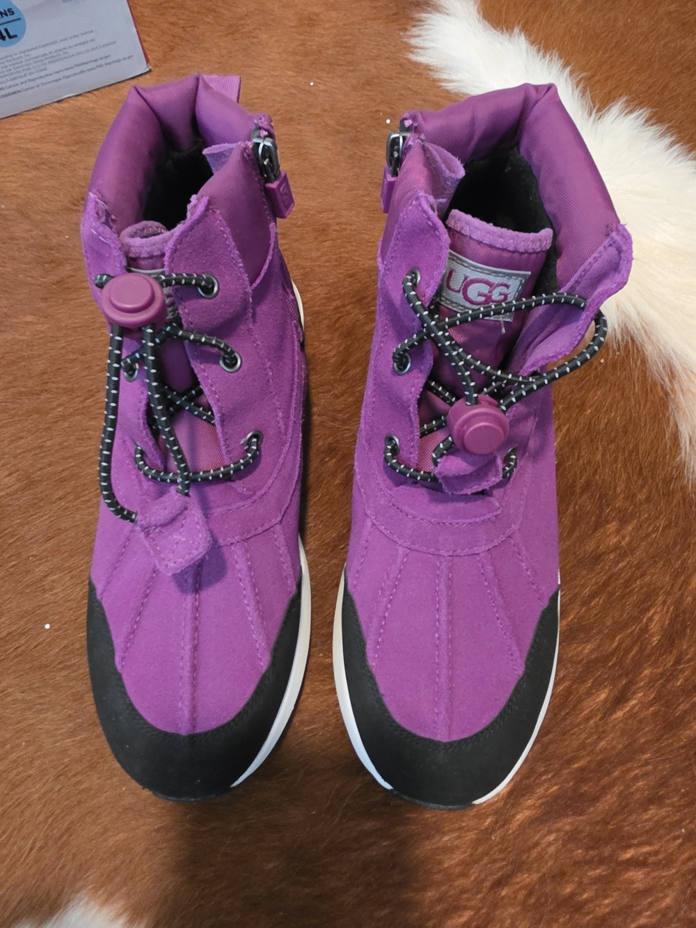 UGG Purple Lace-Up Snow Boots